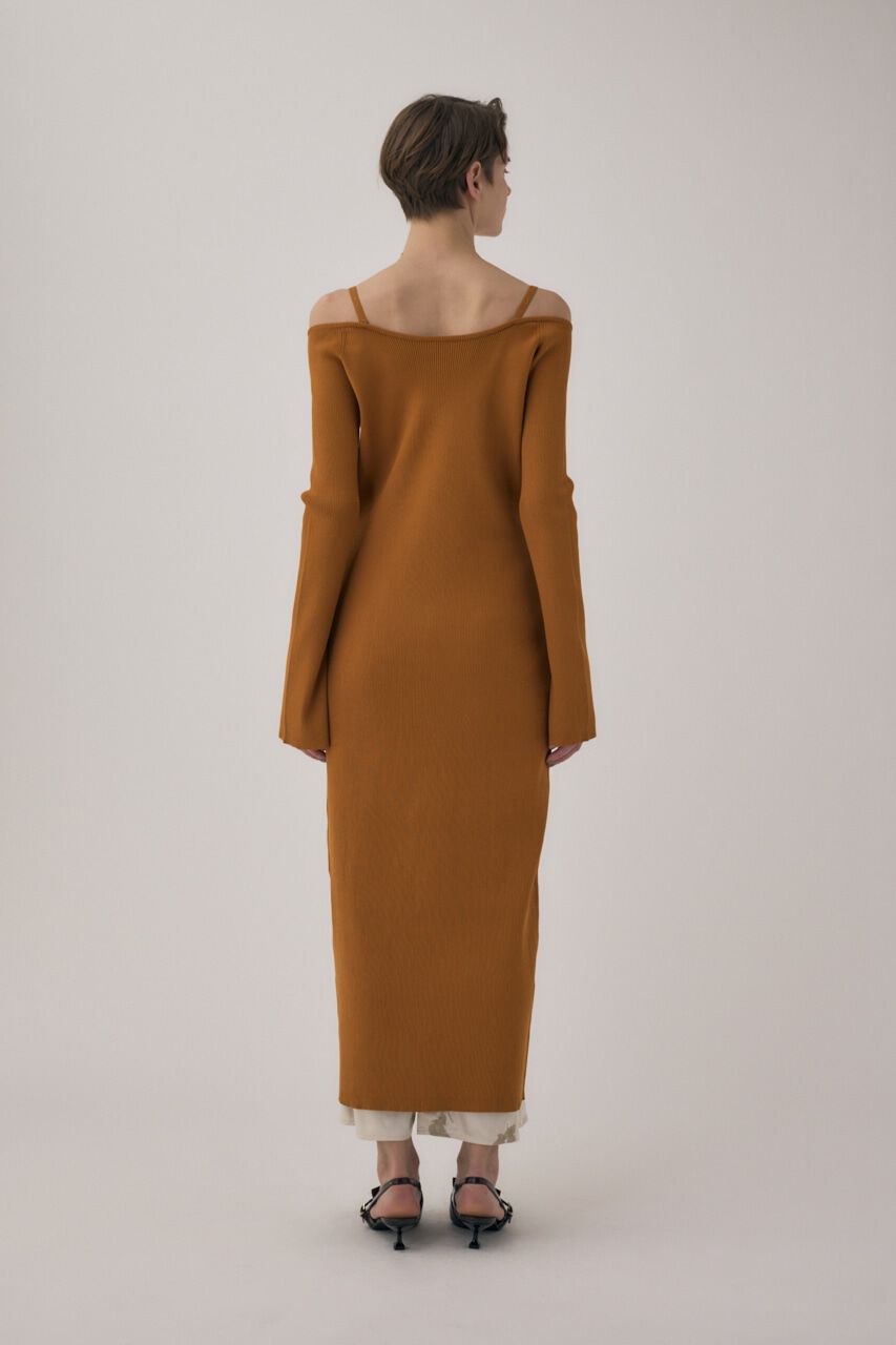 MOUSSY「ﾘｻｲｸﾙﾎﾟﾘｴｽﾃﾙ使用 経年劣化の少ないﾘﾌﾞﾆｯﾄ ｵﾌｼｮ  」|ワンピース|