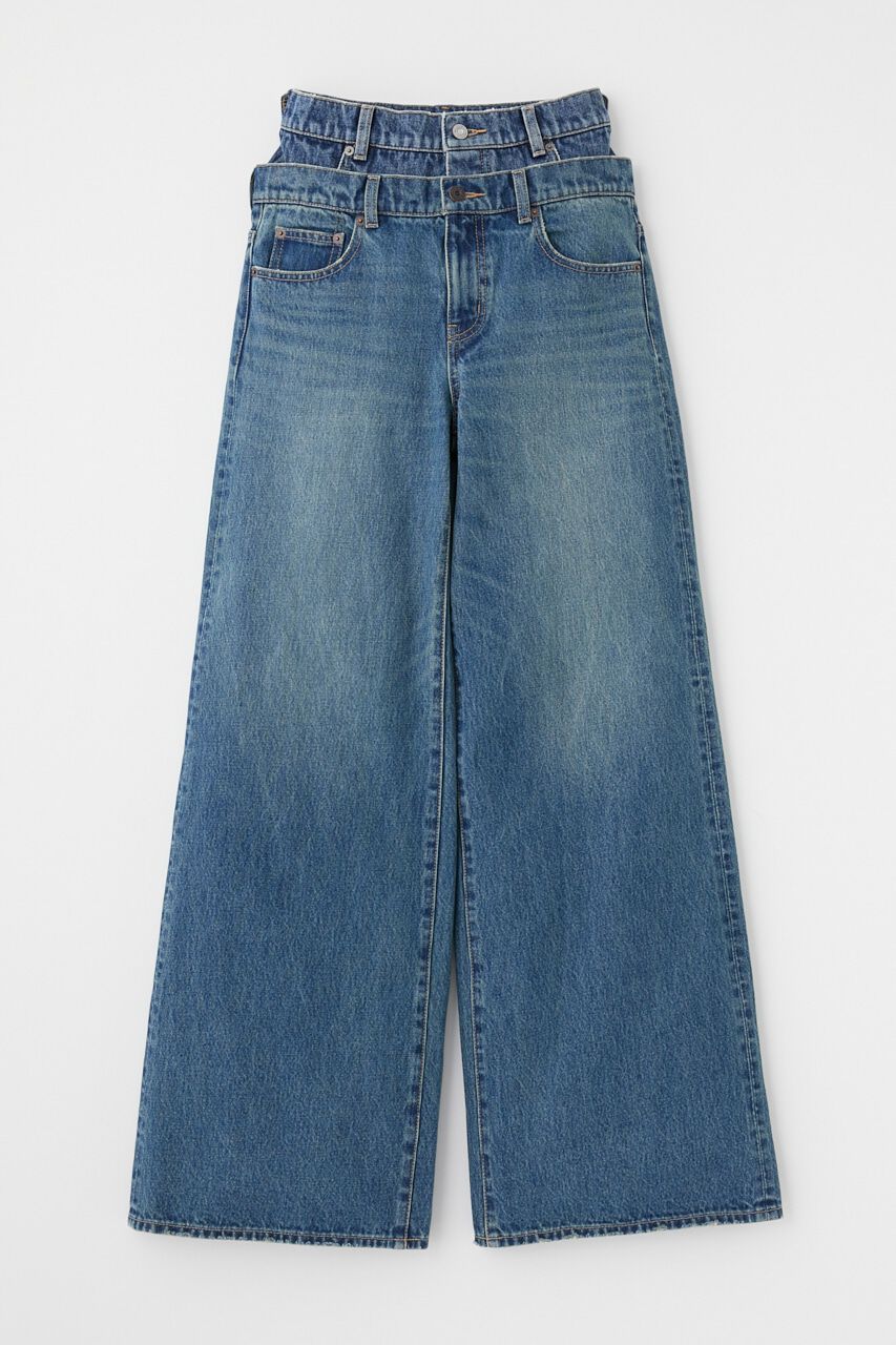 MOUSSY「W WAIST WIDE LEG STRAIGHT」|デニム|