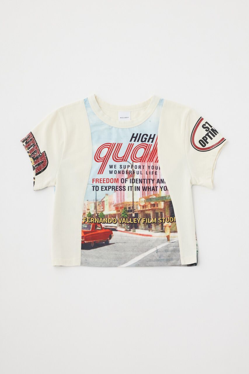 MOUSSY「REMAKE PRINT TINY Tシャツ」|Tシャツ・カットソー|