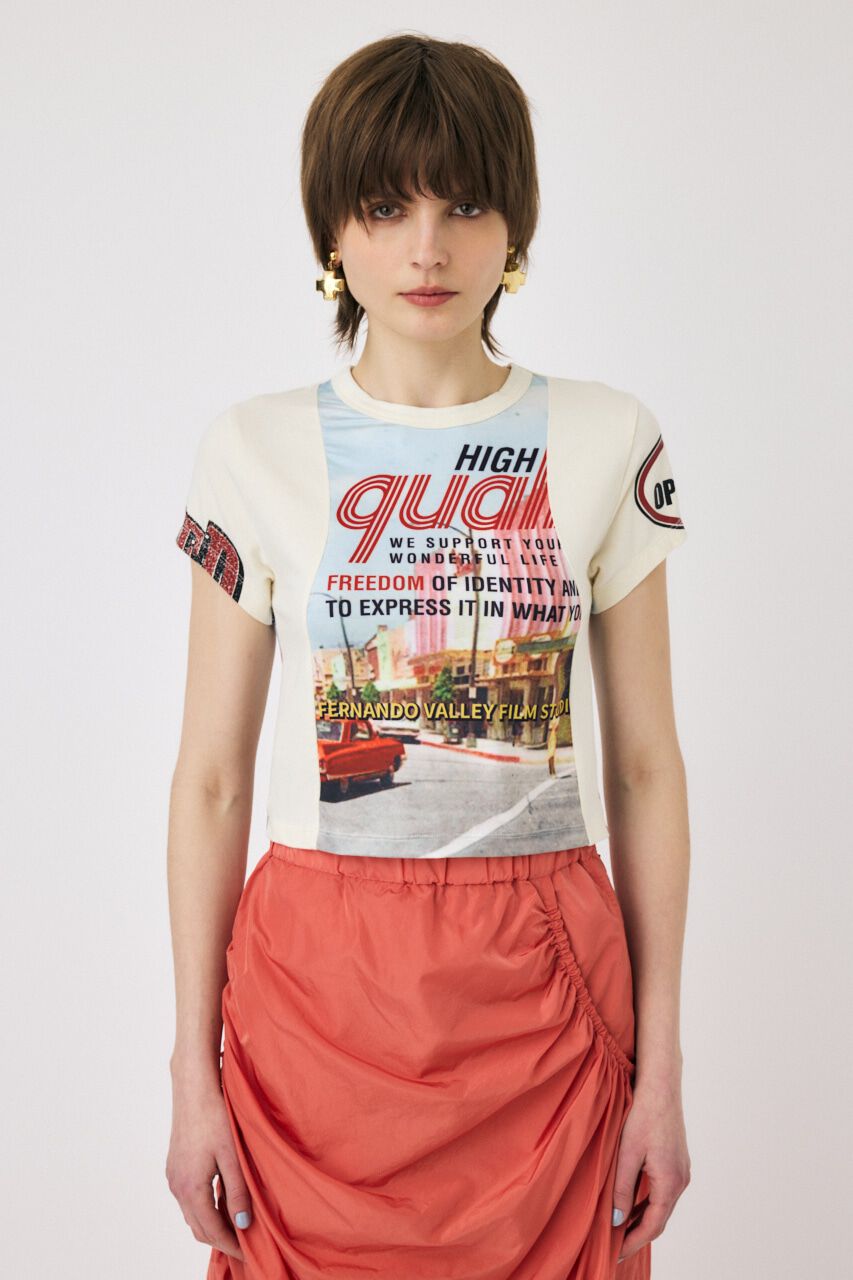 MOUSSY「REMAKE PRINT TINY Tシャツ」|Tシャツ・カットソー|