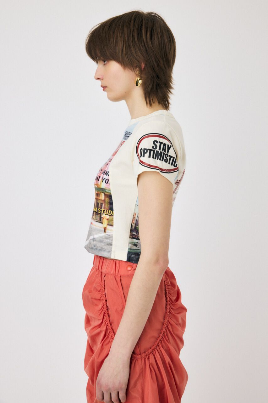 MOUSSY「REMAKE PRINT TINY Tシャツ」|Tシャツ・カットソー|