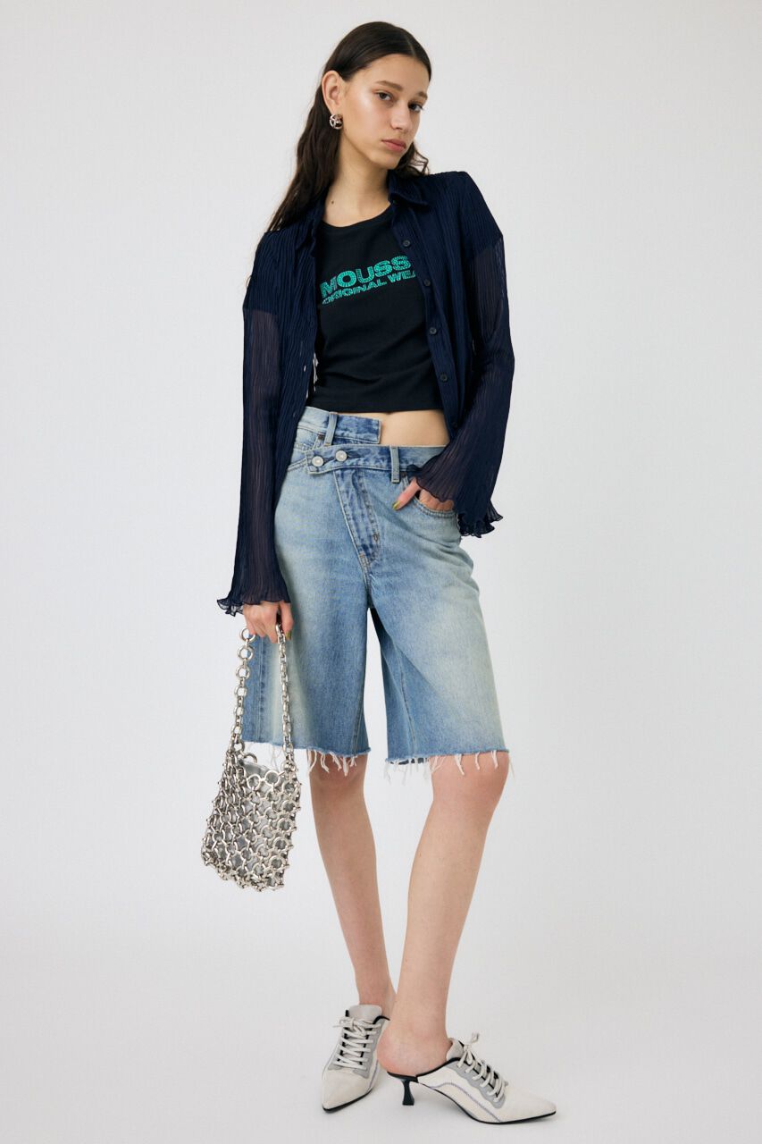 MOUSSY「SHEER PLEATS シャツ」|シャツ・ブラウス|