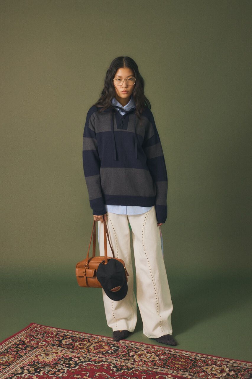 MOUSSY「STUDDED ワイドストレートデニム」|デニム|