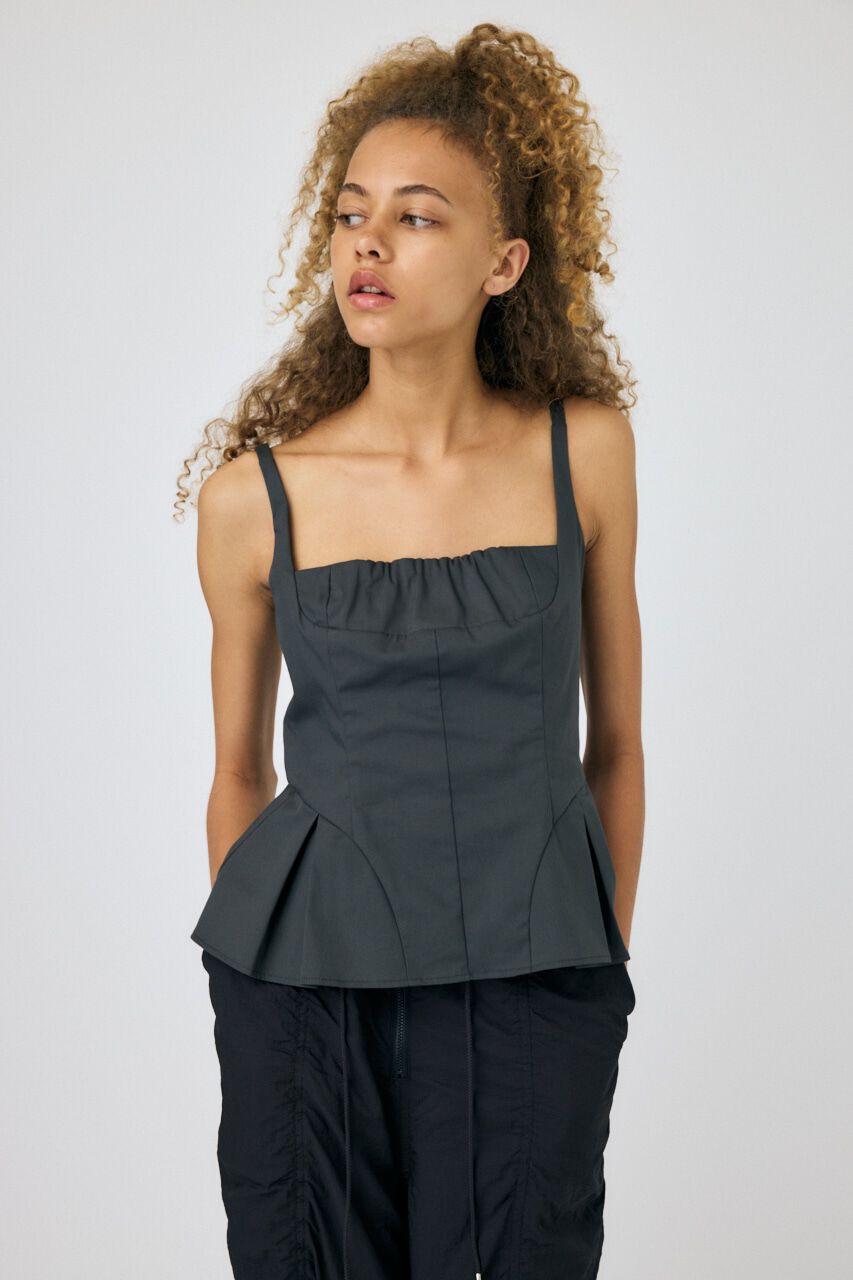 MOUSSY「FLARE CAMI ビスチェ」|キャミソール|GRY