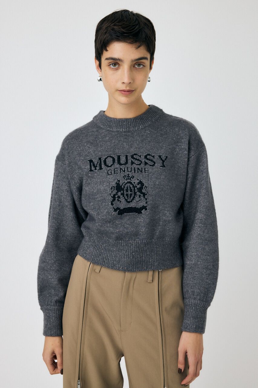 MOUSSY「GLITTER MOUSSY ニットトップス」|ニット・セーター|C.GRY