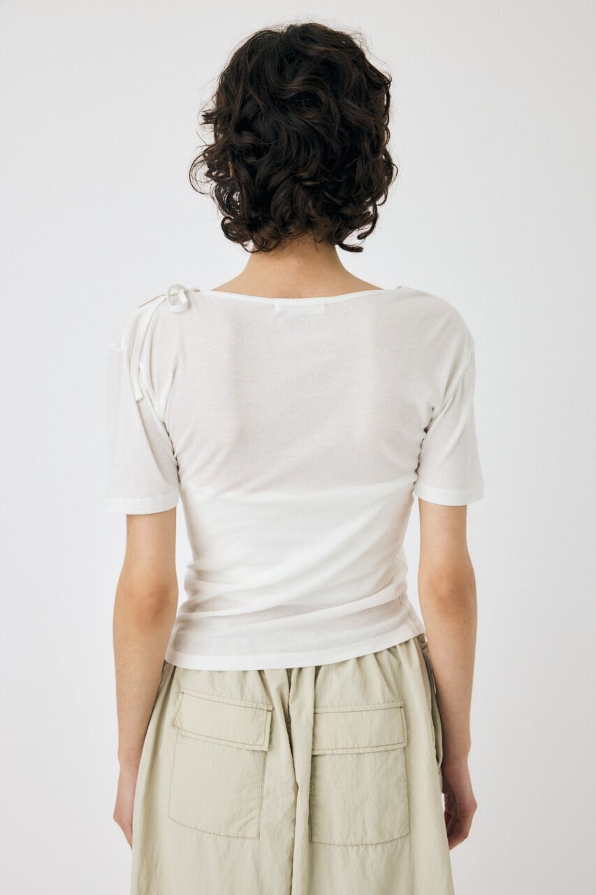 MOUSSY「ONE SHOULDER タイネック TEE」|Tシャツ・カットソー|