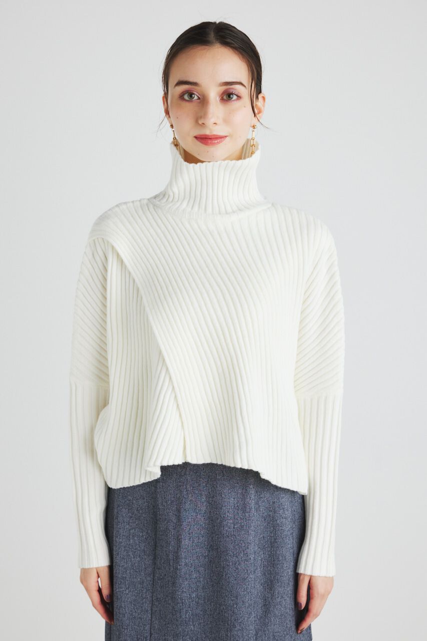 rienda「ラップデザインオーバーニットTOPS」|ニット・セーター|