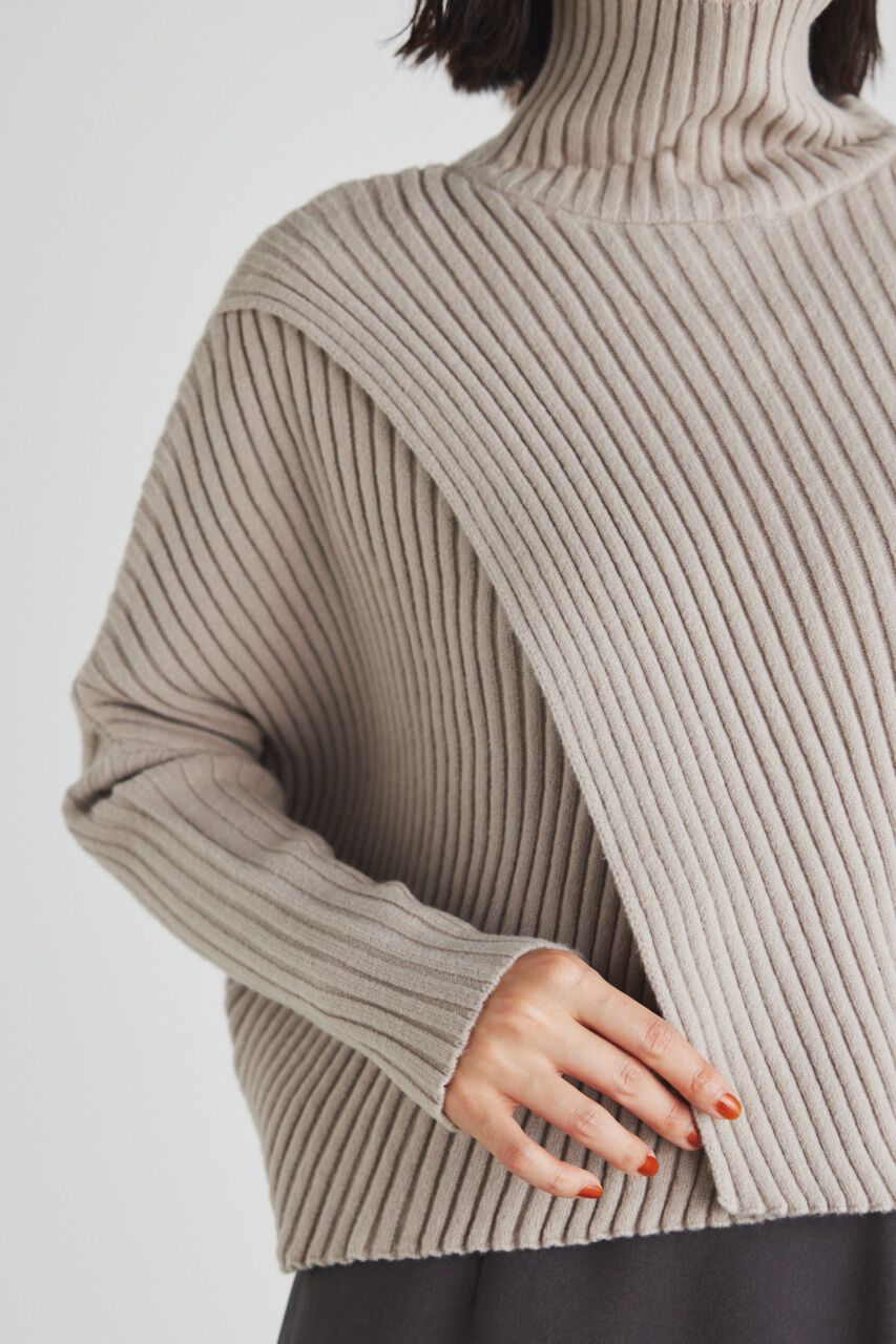rienda「ラップデザインオーバーニットTOPS」|ニット・セーター|