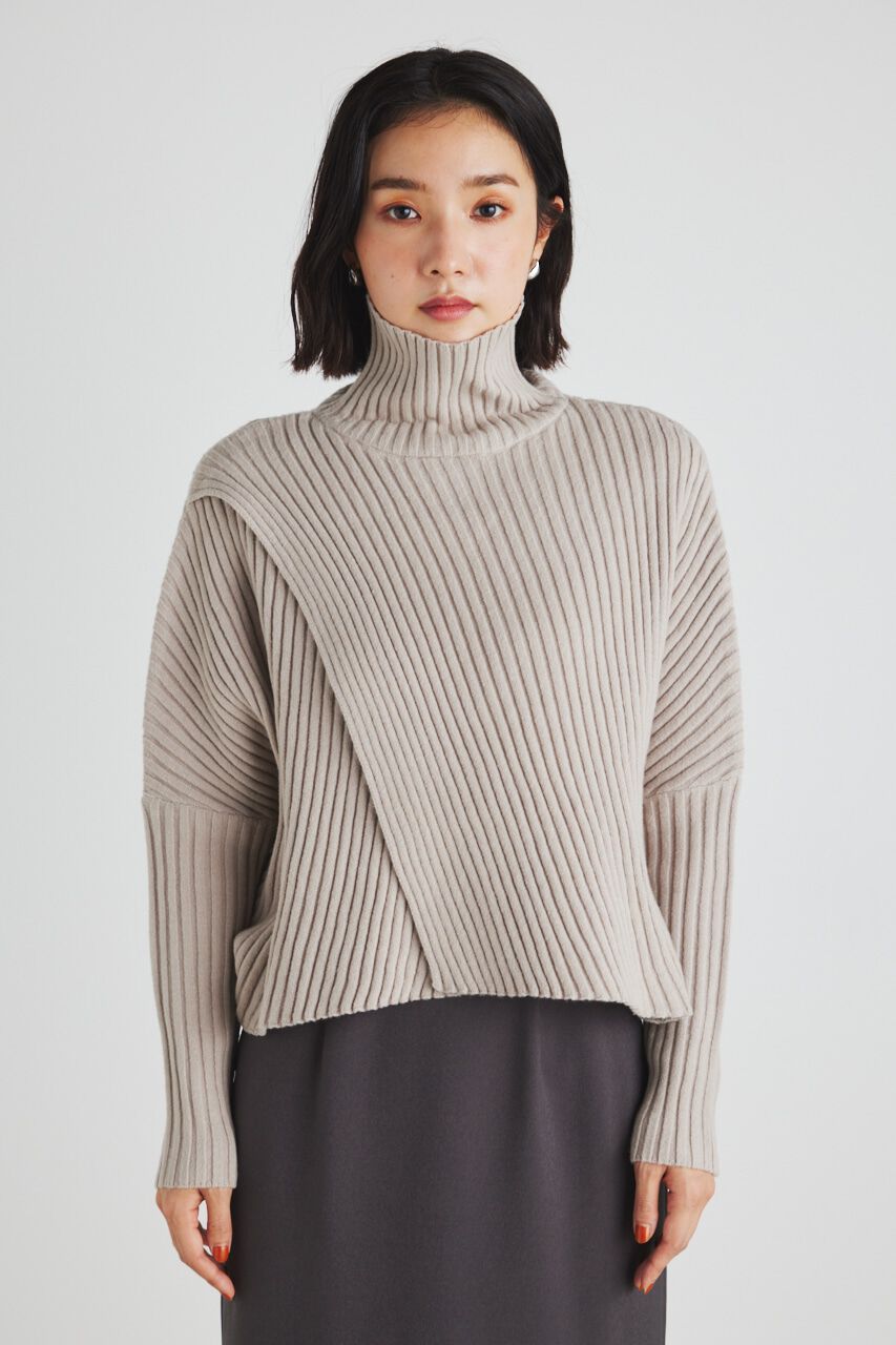 rienda「ラップデザインオーバーニットTOPS」|ニット・セーター|