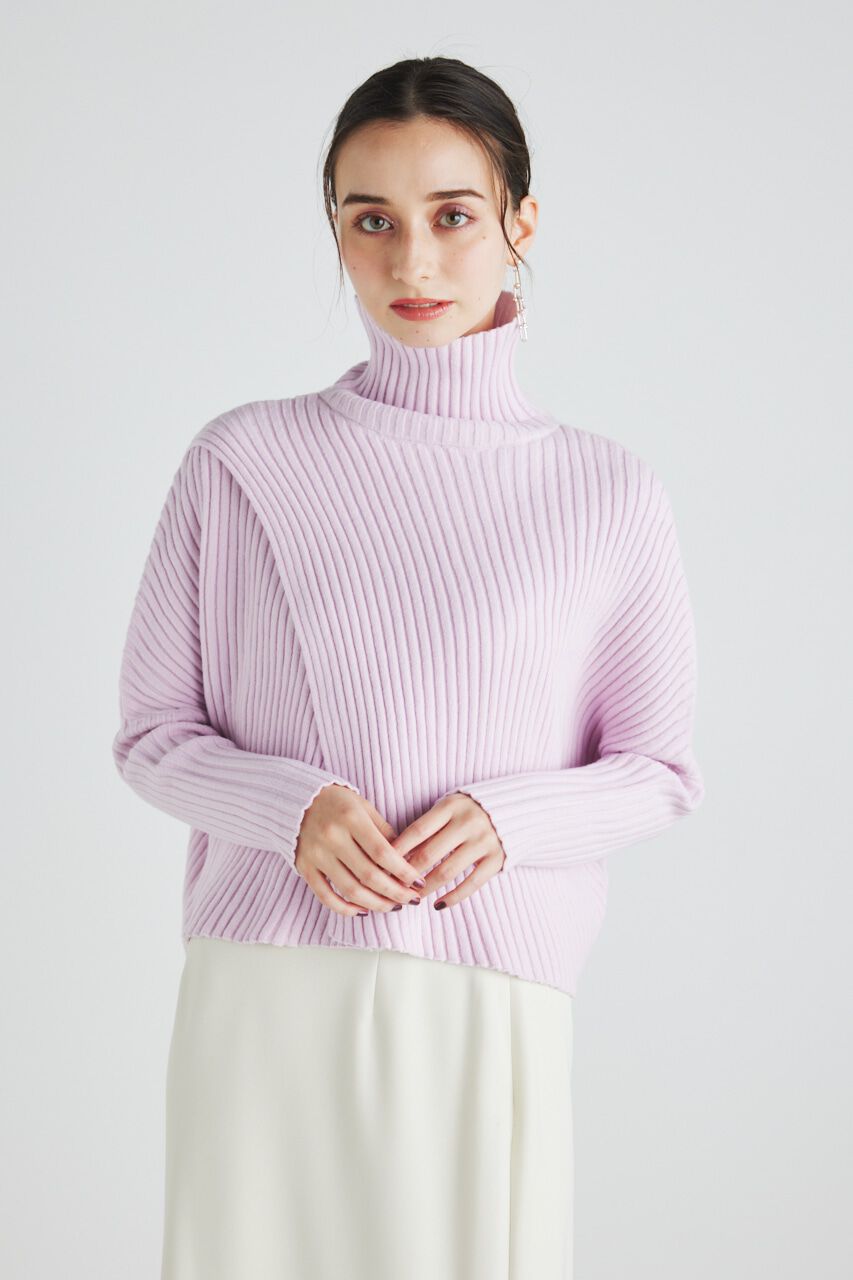 rienda「ラップデザインオーバーニットTOPS」|ニット・セーター|