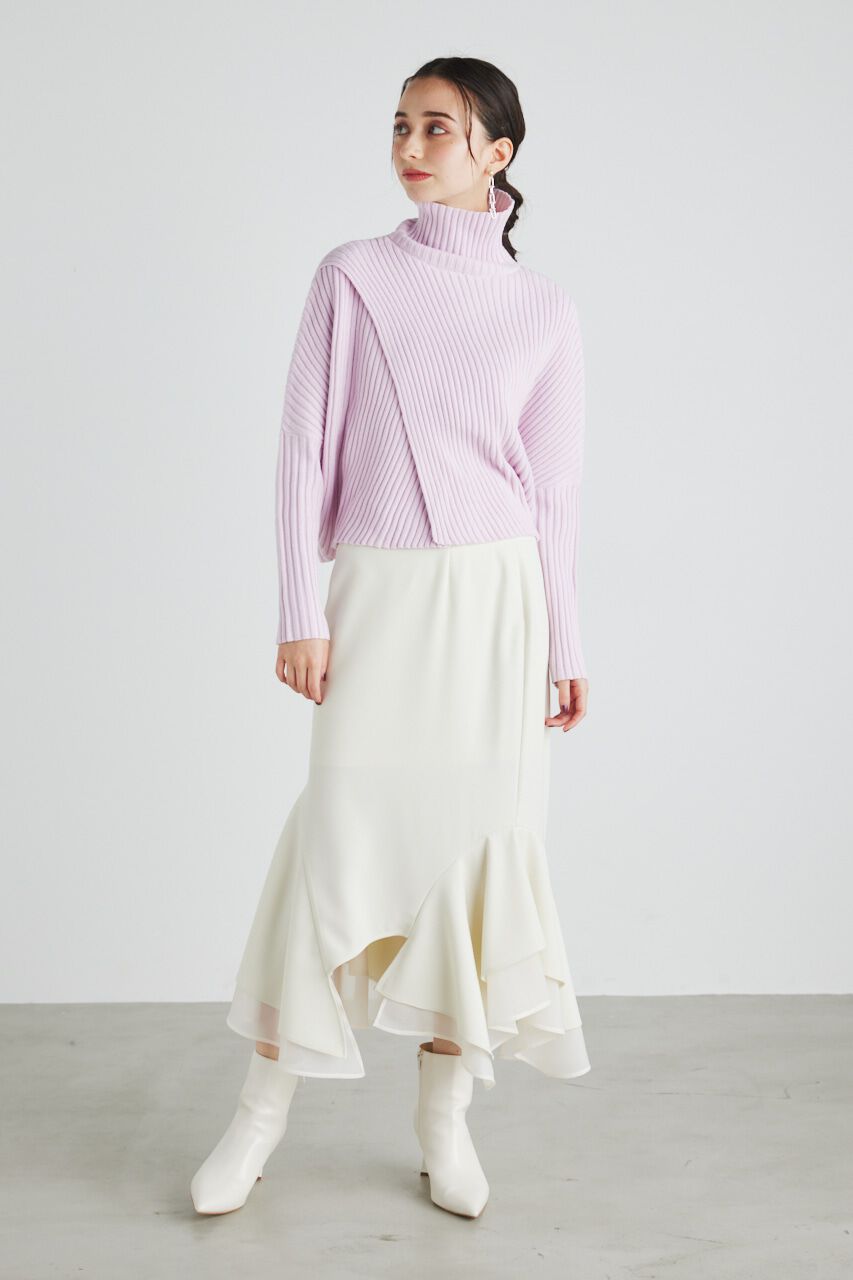 rienda「ラップデザインオーバーニットTOPS」|ニット・セーター|