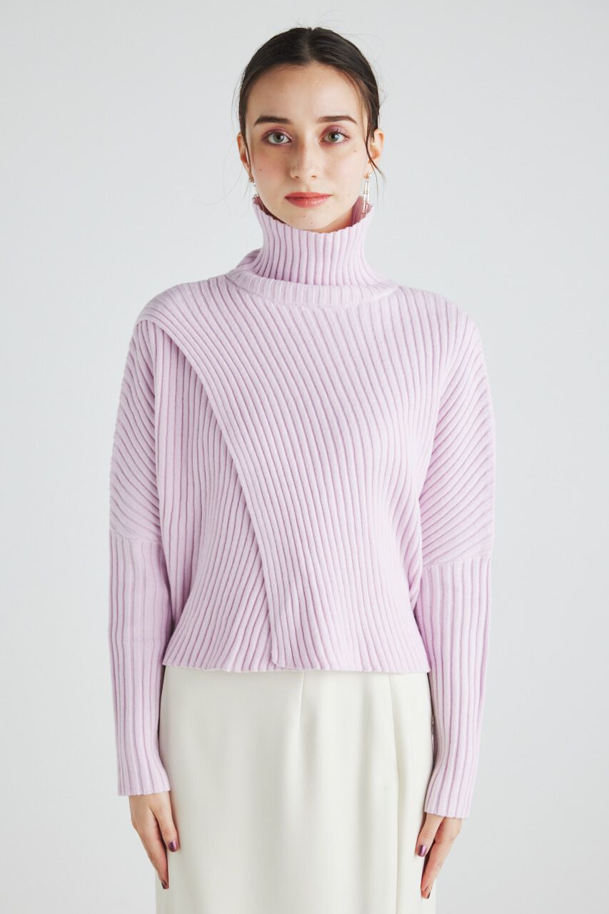 rienda「ラップデザインオーバーニットTOPS」|ニット・セーター|