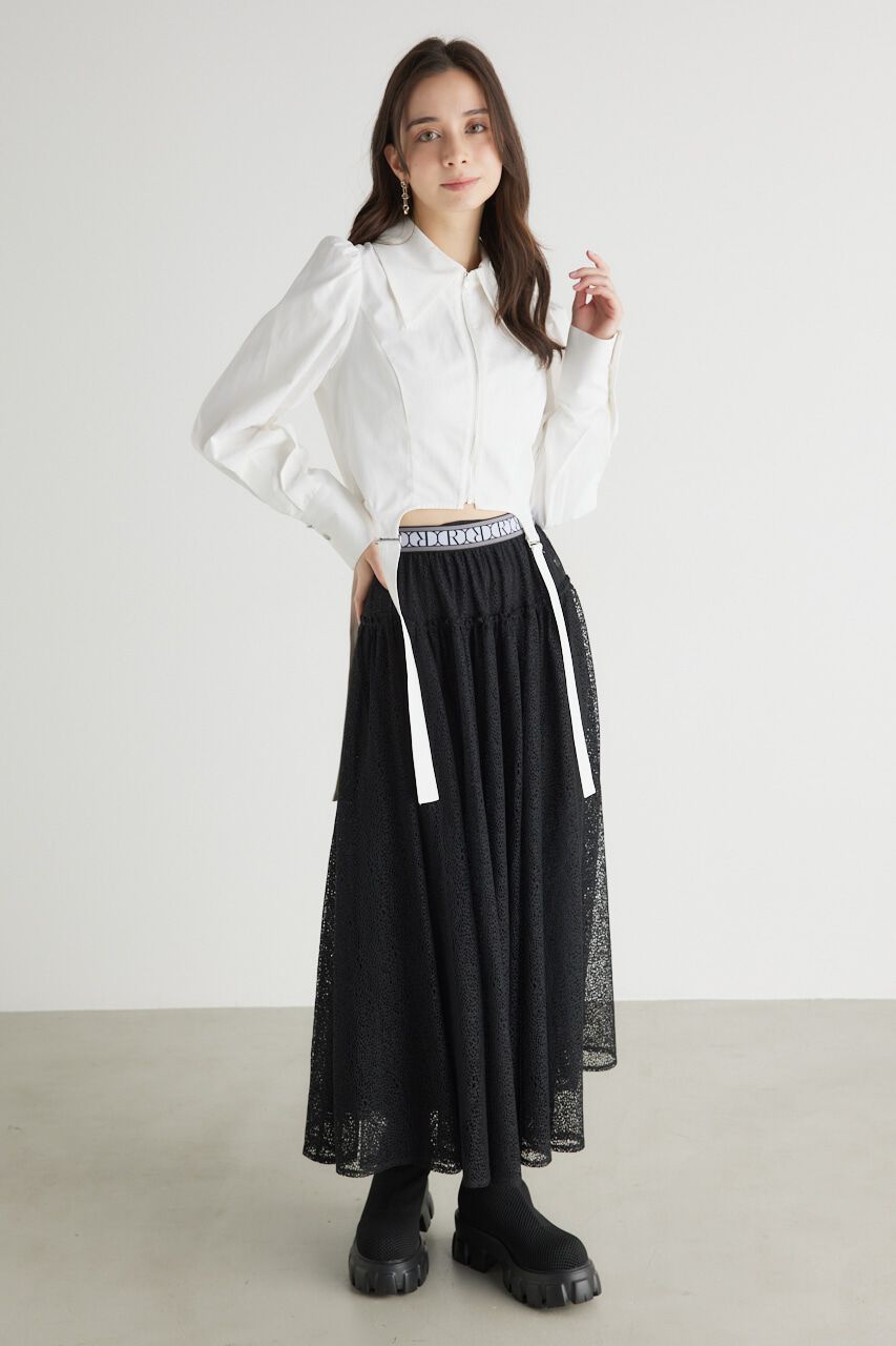 rienda「ゴムBELTJ/Wフレア SK」|スカート|BLK