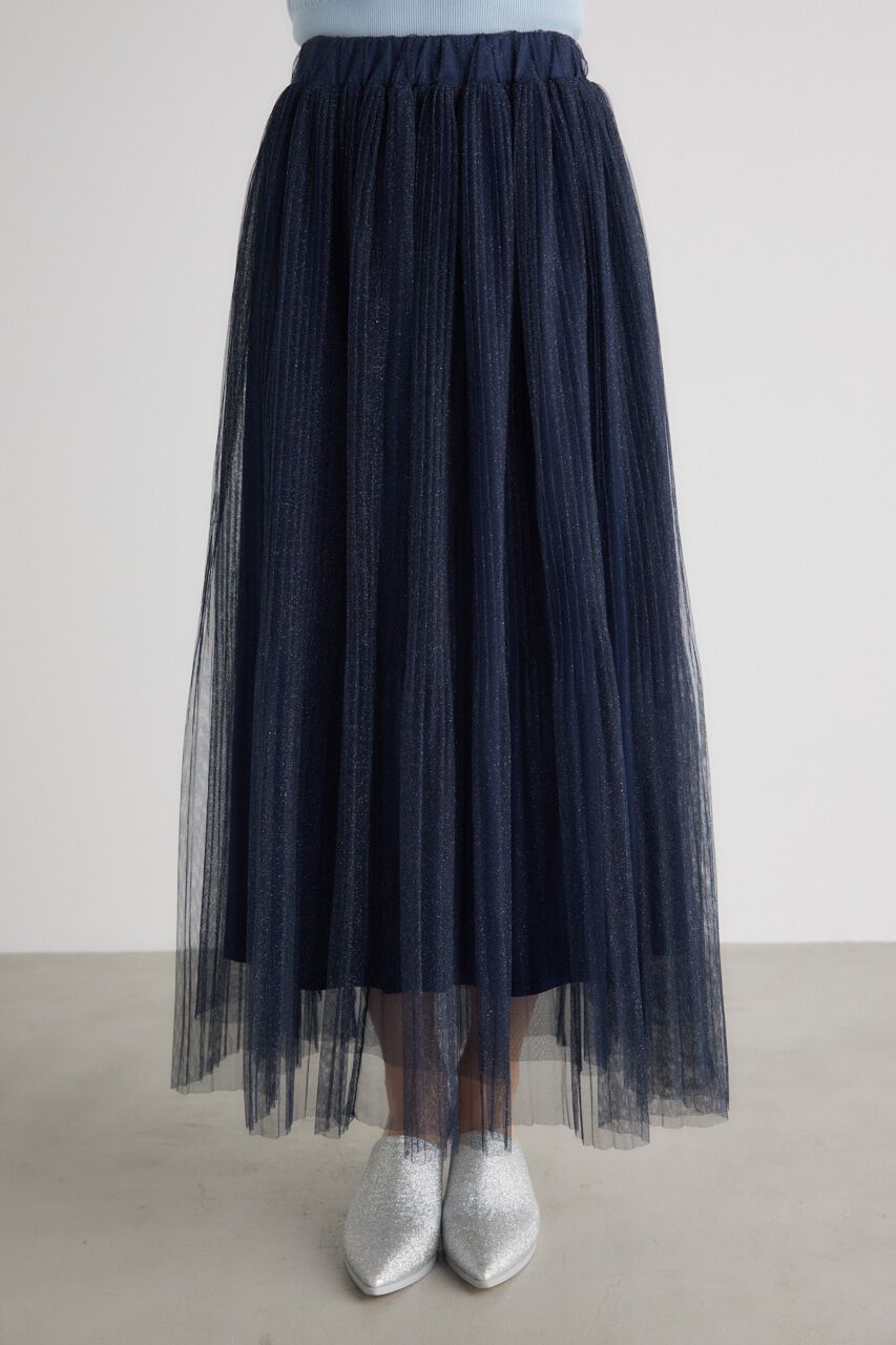 rienda「ラメチュールプリーツJ/W SK」|スカート|