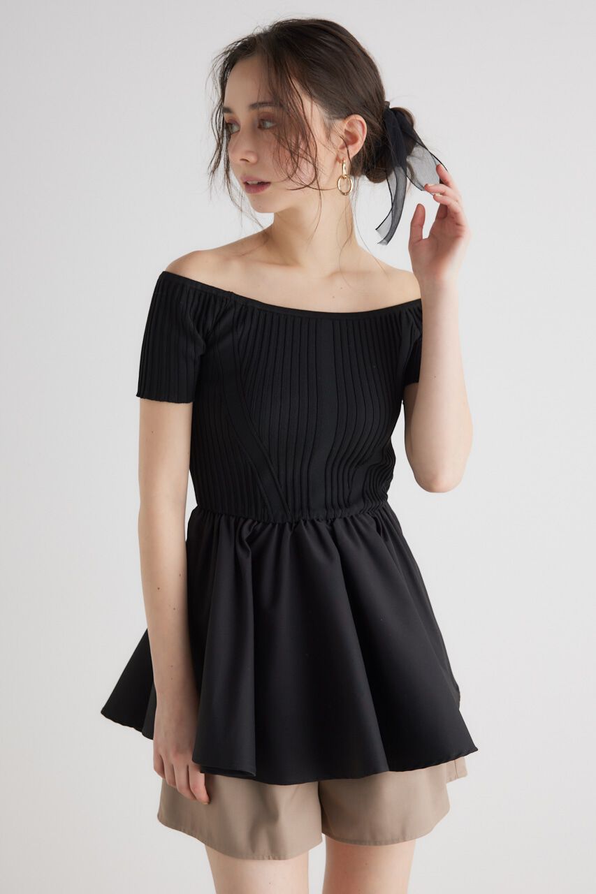 rienda「ビスチェディテールコンビKnit TOP」|ニット・セーター|