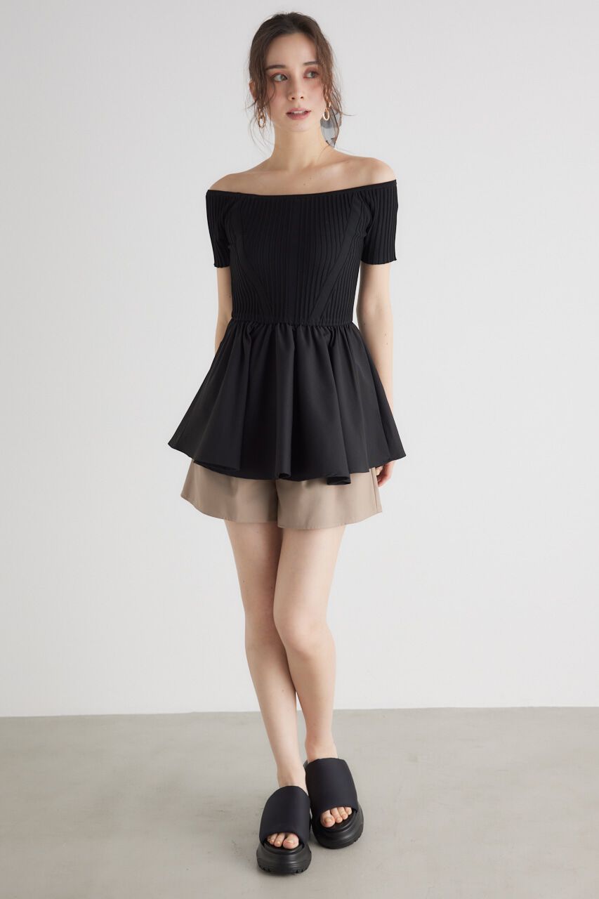 rienda「ビスチェディテールコンビKnit TOP」|ニット・セーター|