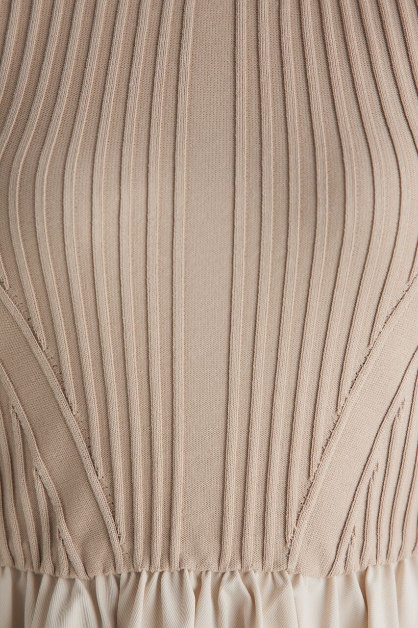 rienda「ビスチェディテールコンビKnit TOP」|ニット・セーター|