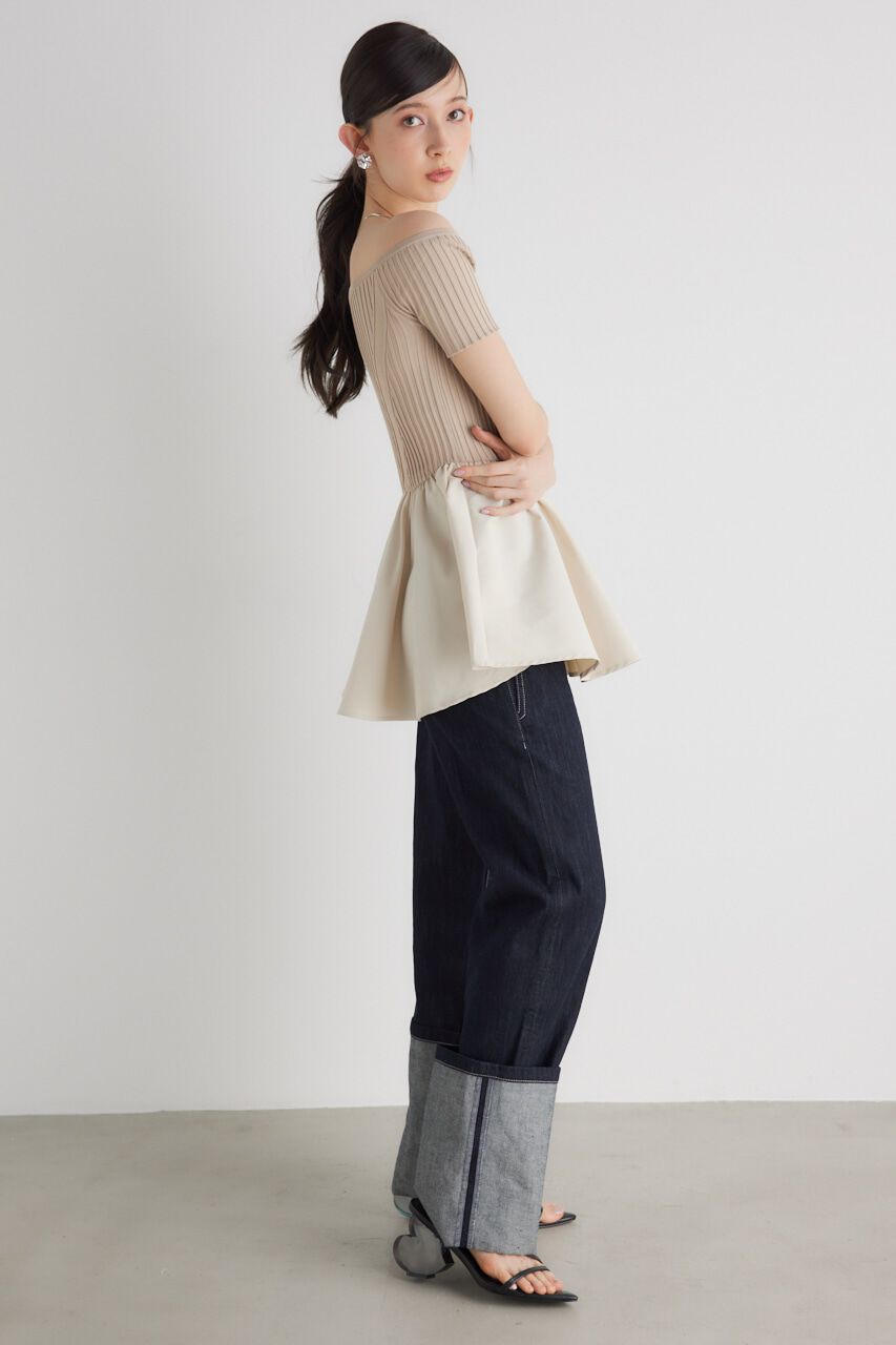 rienda「ビスチェディテールコンビKnit TOP」|ニット・セーター|