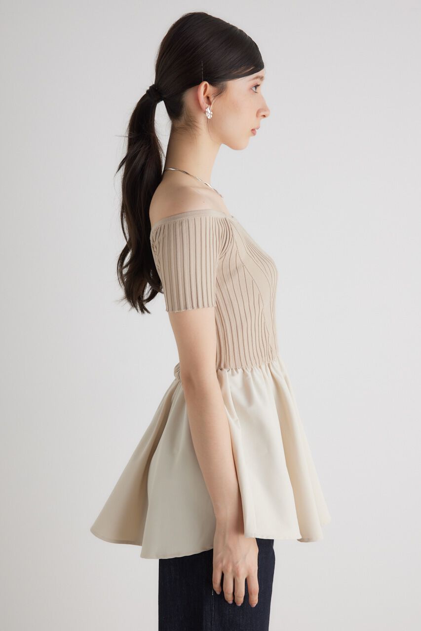 rienda「ビスチェディテールコンビKnit TOP」|ニット・セーター|