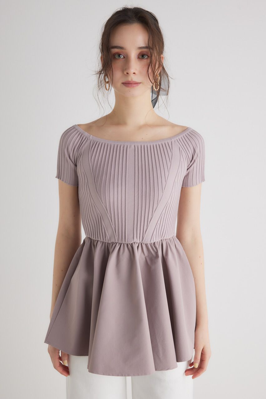 rienda「ビスチェディテールコンビKnit TOP」|ニット・セーター|