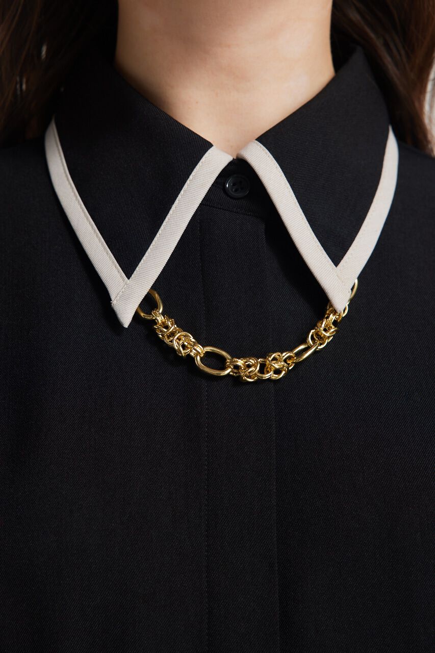 rienda「フリルスリーブバイカラーOP」|ワンピース|