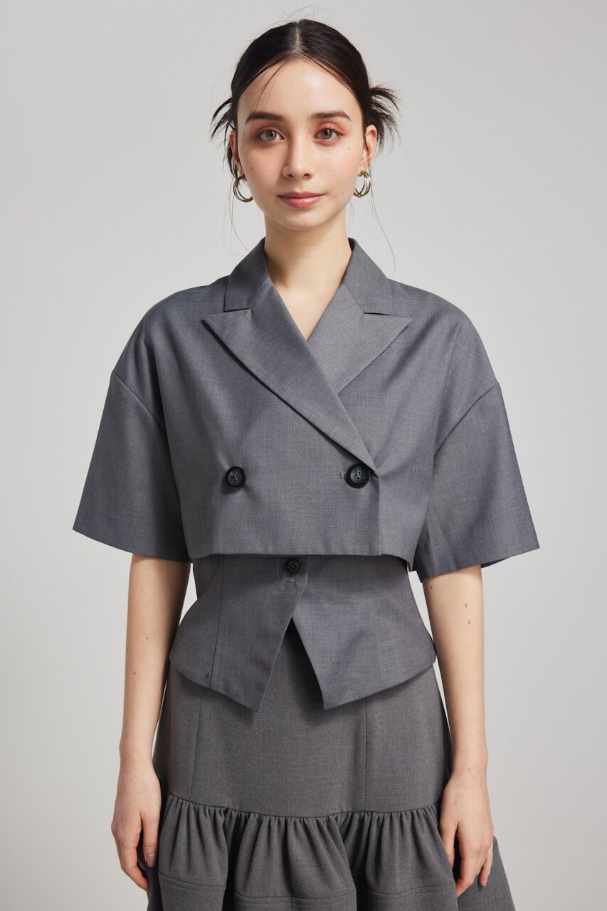 rienda「クロップドハーフSLV JK」|その他|