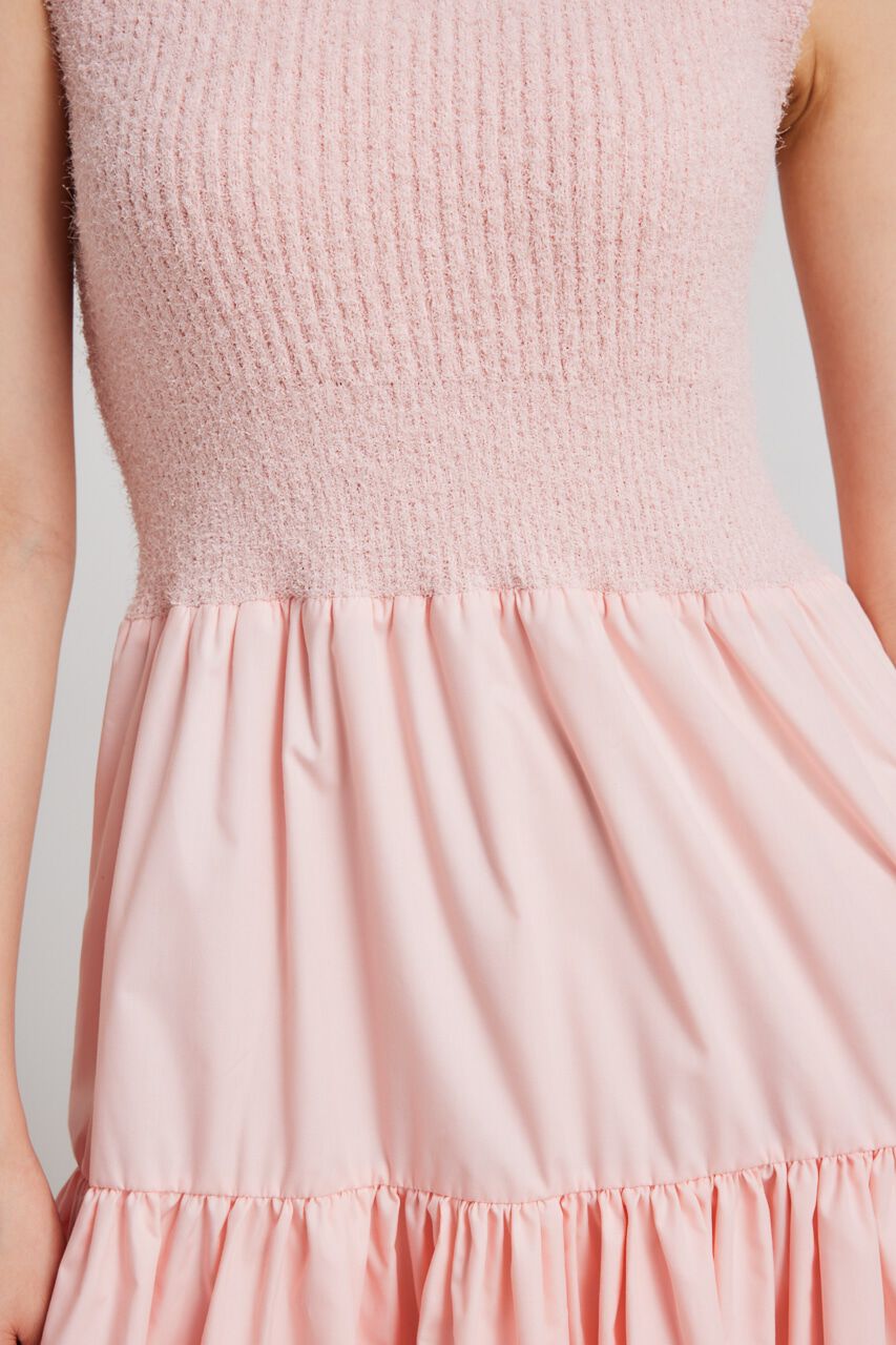 rienda「サマーシャギーknitコンビフレアOP」|ワンピース|