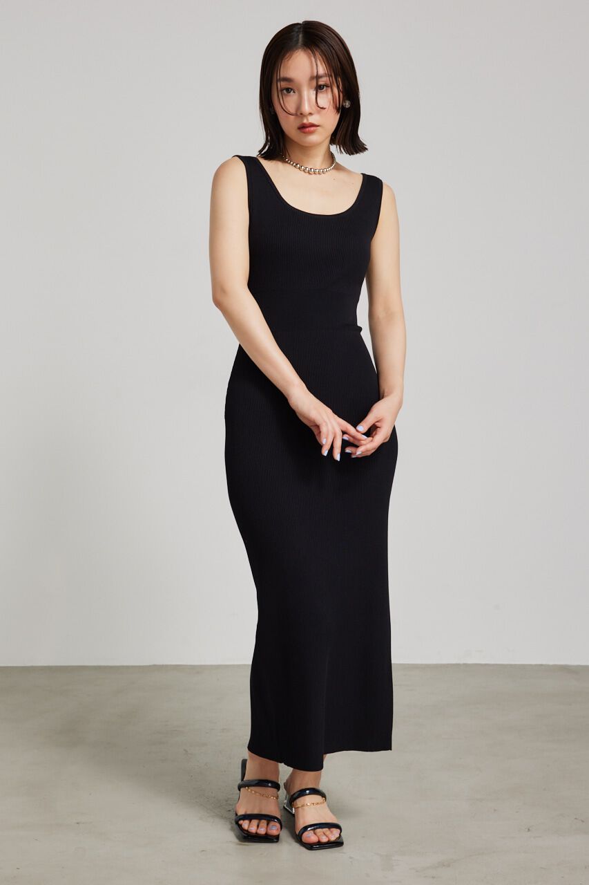 rienda「2WAY ZIPタイトknit OP」|ワンピース|