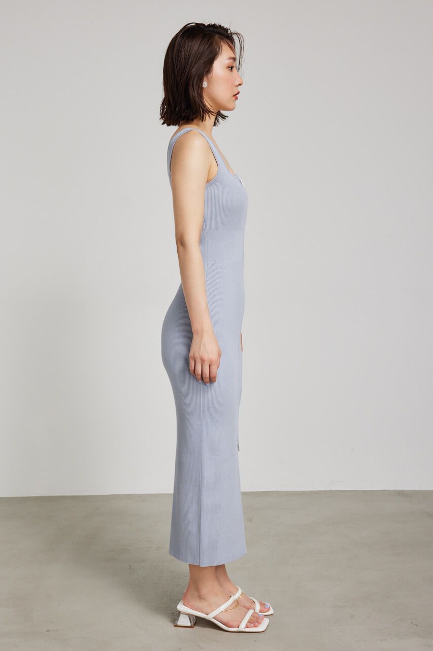 rienda「2WAY ZIPタイトknit OP」|ワンピース|