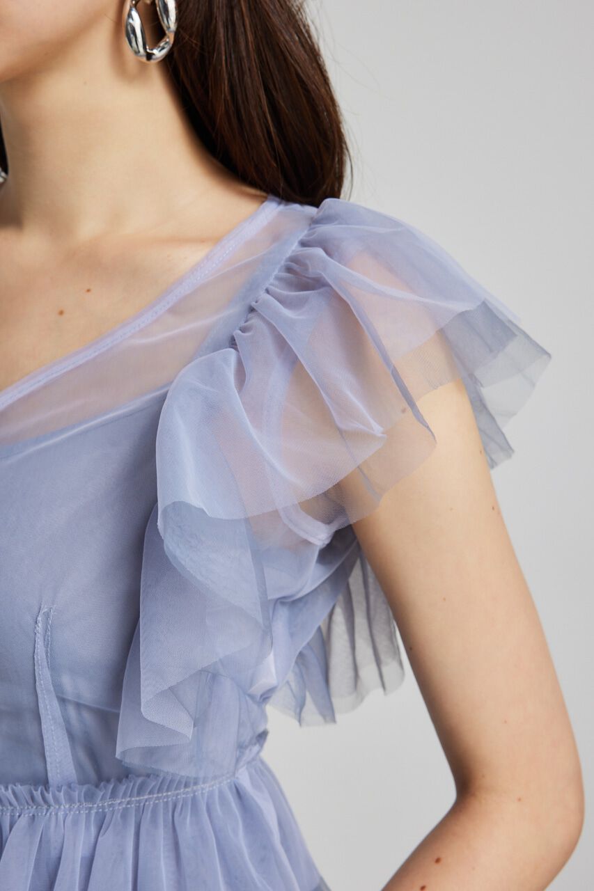 rienda「バイカラーフリルチュールBLS」|シャツ・ブラウス|