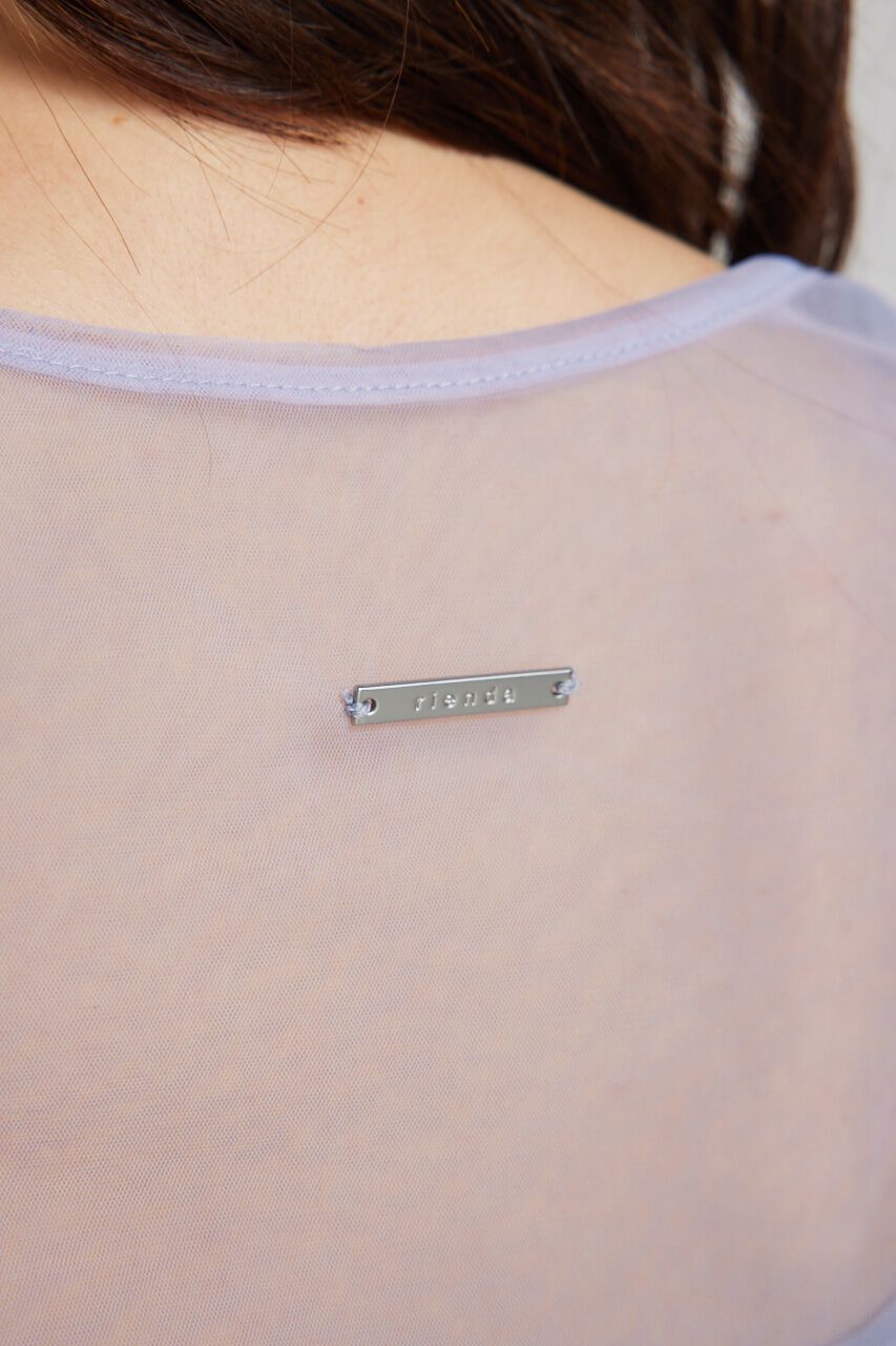 rienda「バイカラーフリルチュールBLS」|シャツ・ブラウス|