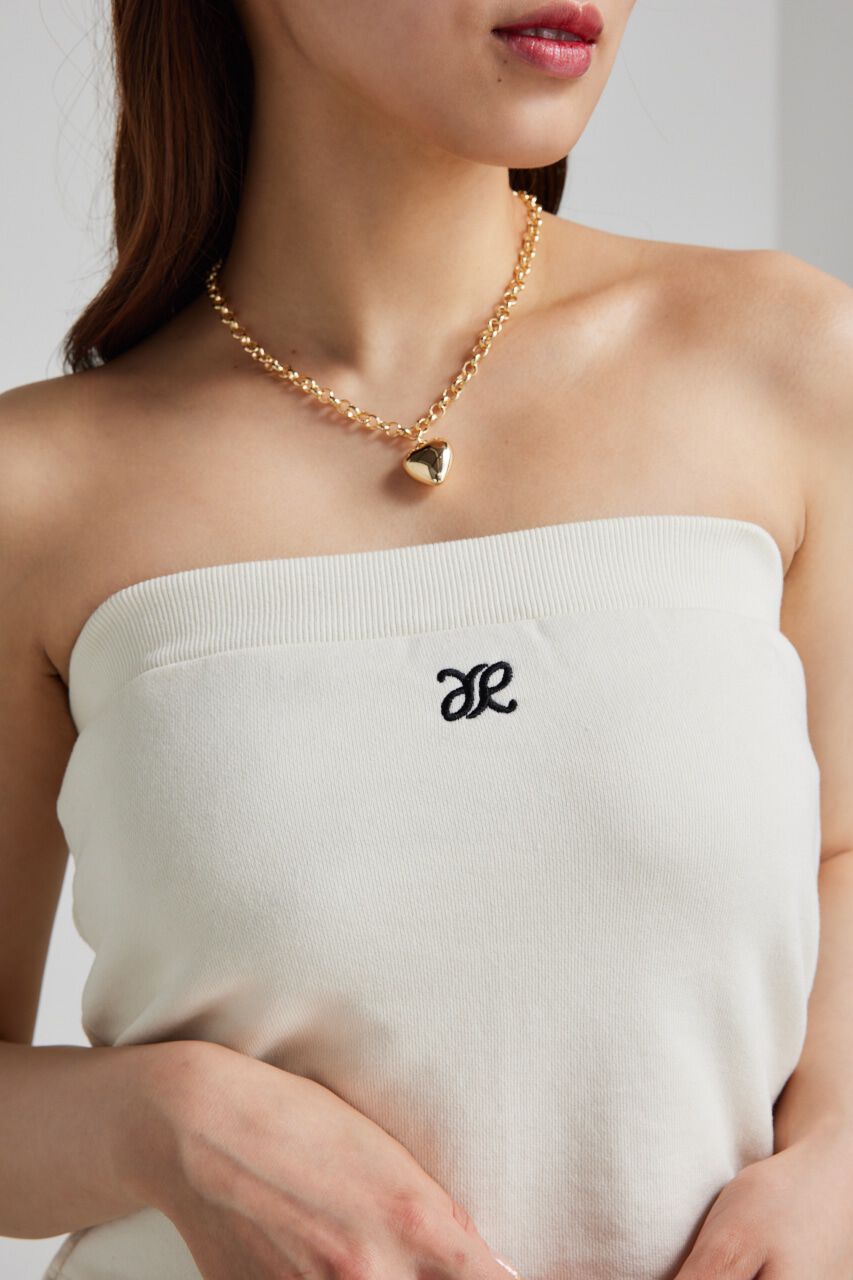 rienda「RRロゴスウェットベアTOP」|チューブトップ|