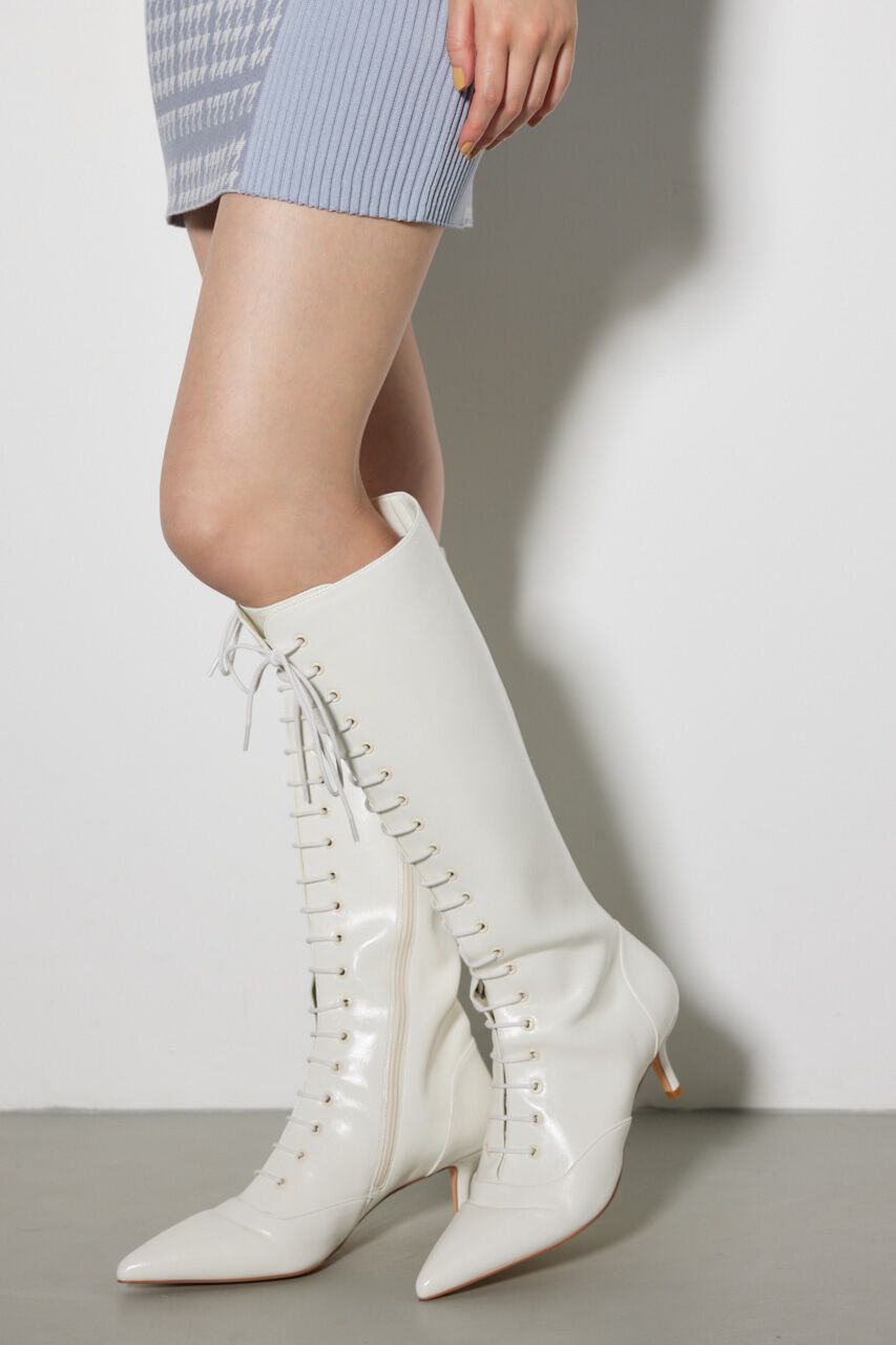 rienda「フロントレースアップロングブーツ」|その他|