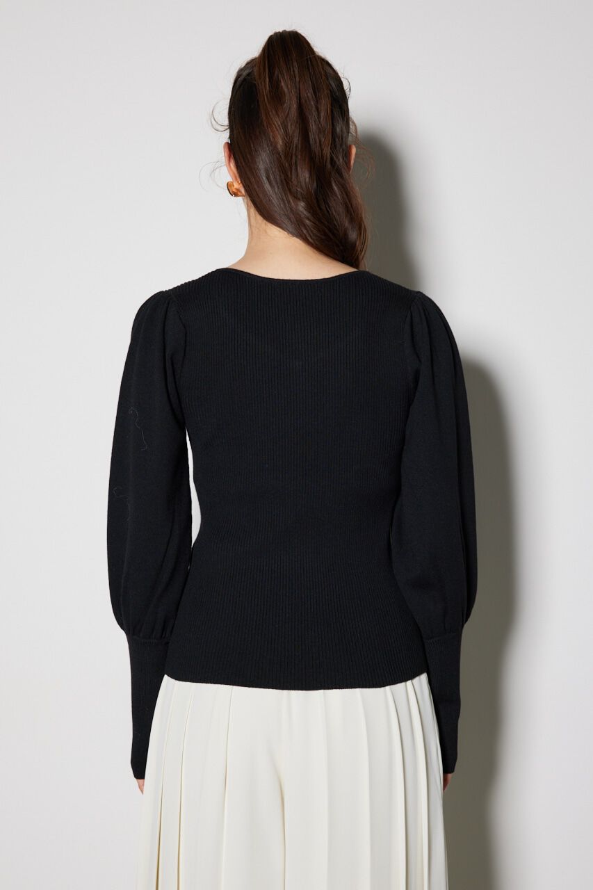 rienda「ダイヤネックウォッシャブルニットトップス」|ニット・セーター|