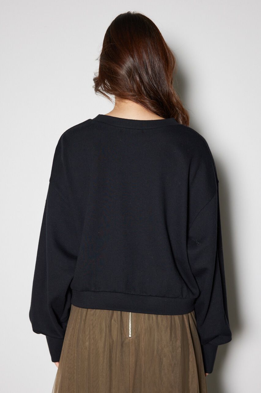 rienda「レースリボンモチーフスウェットトップス」|Tシャツ・カットソー|