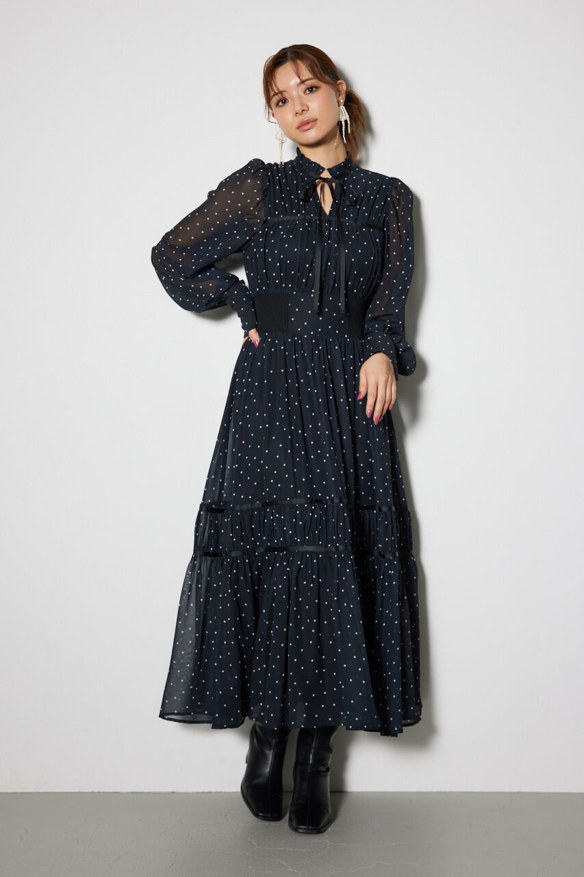 rienda「ニットコンビライクフレアワンピース」|ワンピース|