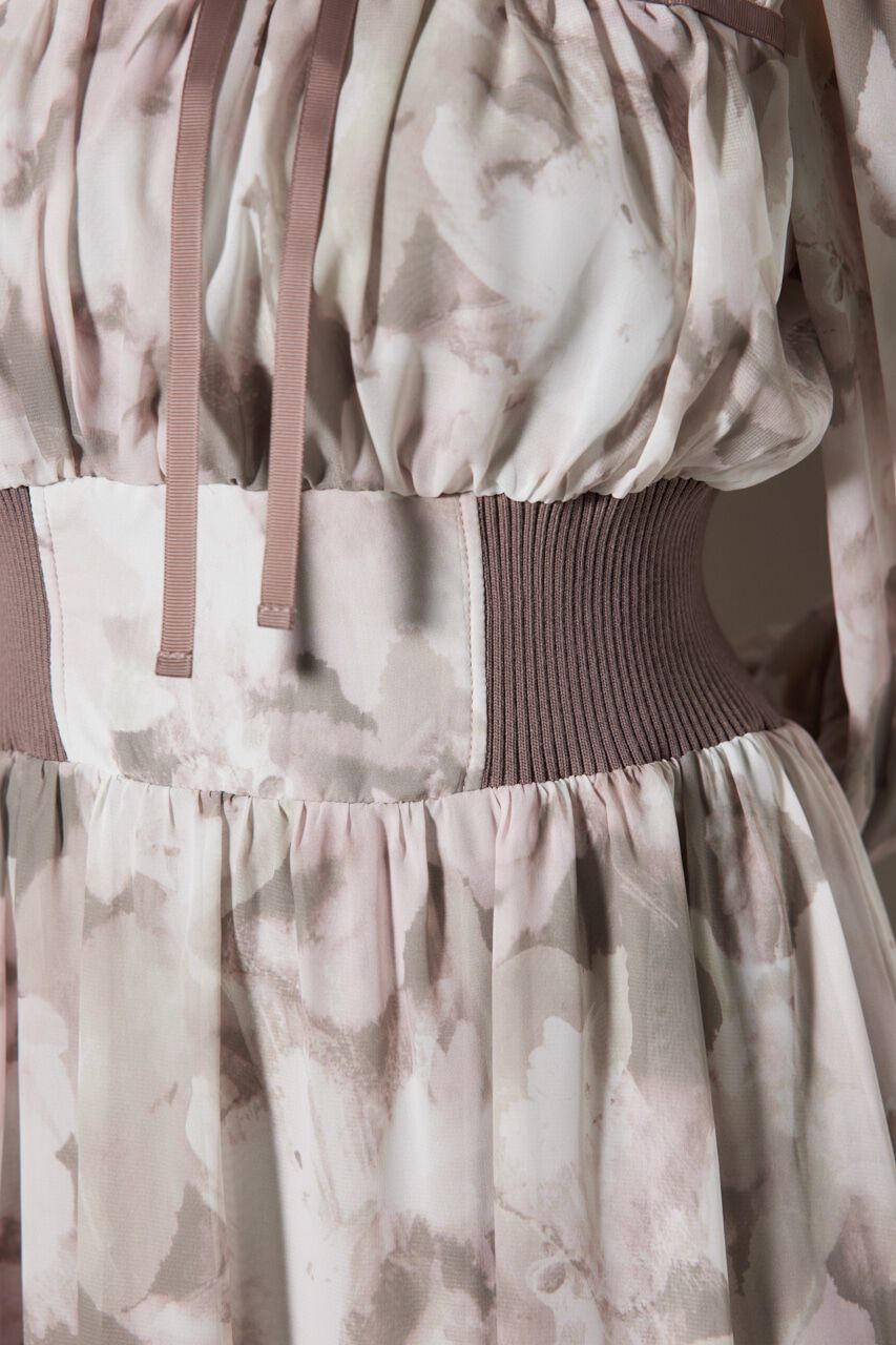 rienda「ニットコンビライクフレアワンピース」|ワンピース|