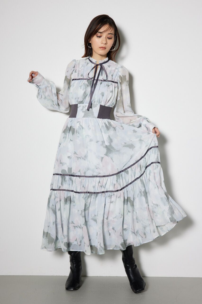 rienda「ニットコンビライクフレアワンピース」|ワンピース|