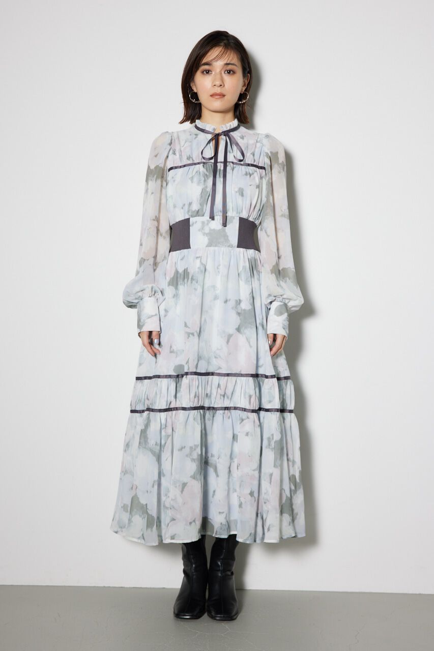 rienda「ニットコンビライクフレアワンピース」|ワンピース|