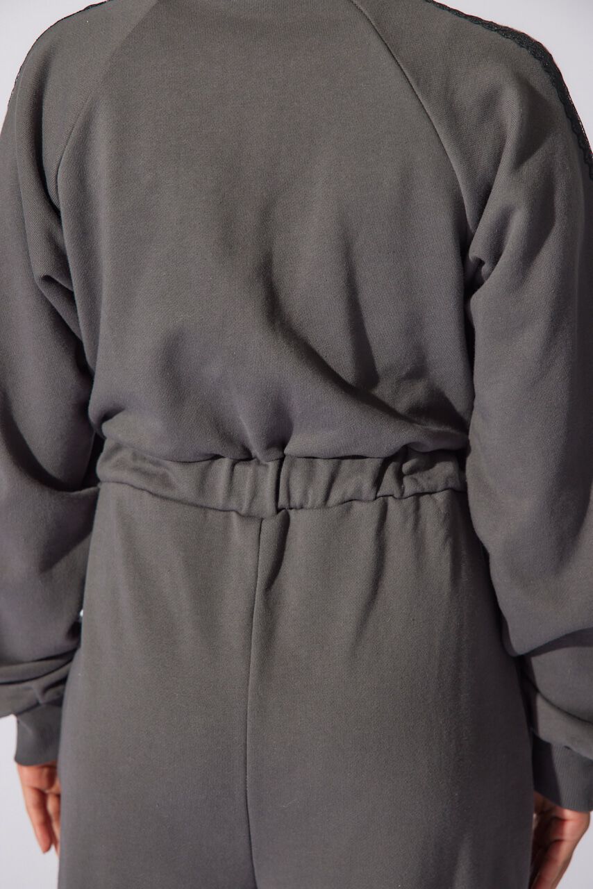 rienda「フロントZIPサイドラインロンパース」|ワンピース|