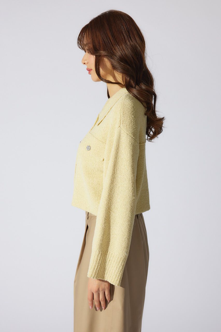 rienda「ビジューニットジャケット」|その他|