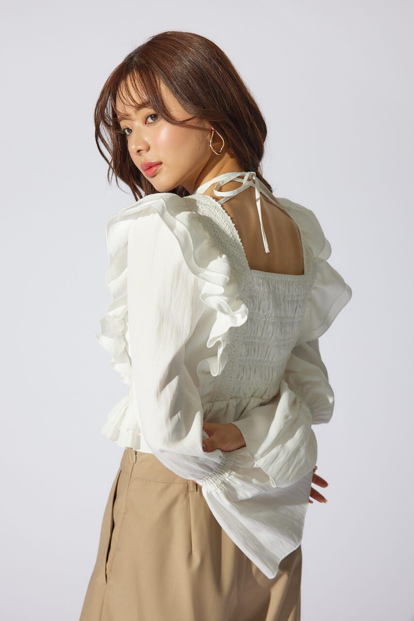 rienda「レースラインペプラムブラウス」|シャツ・ブラウス|