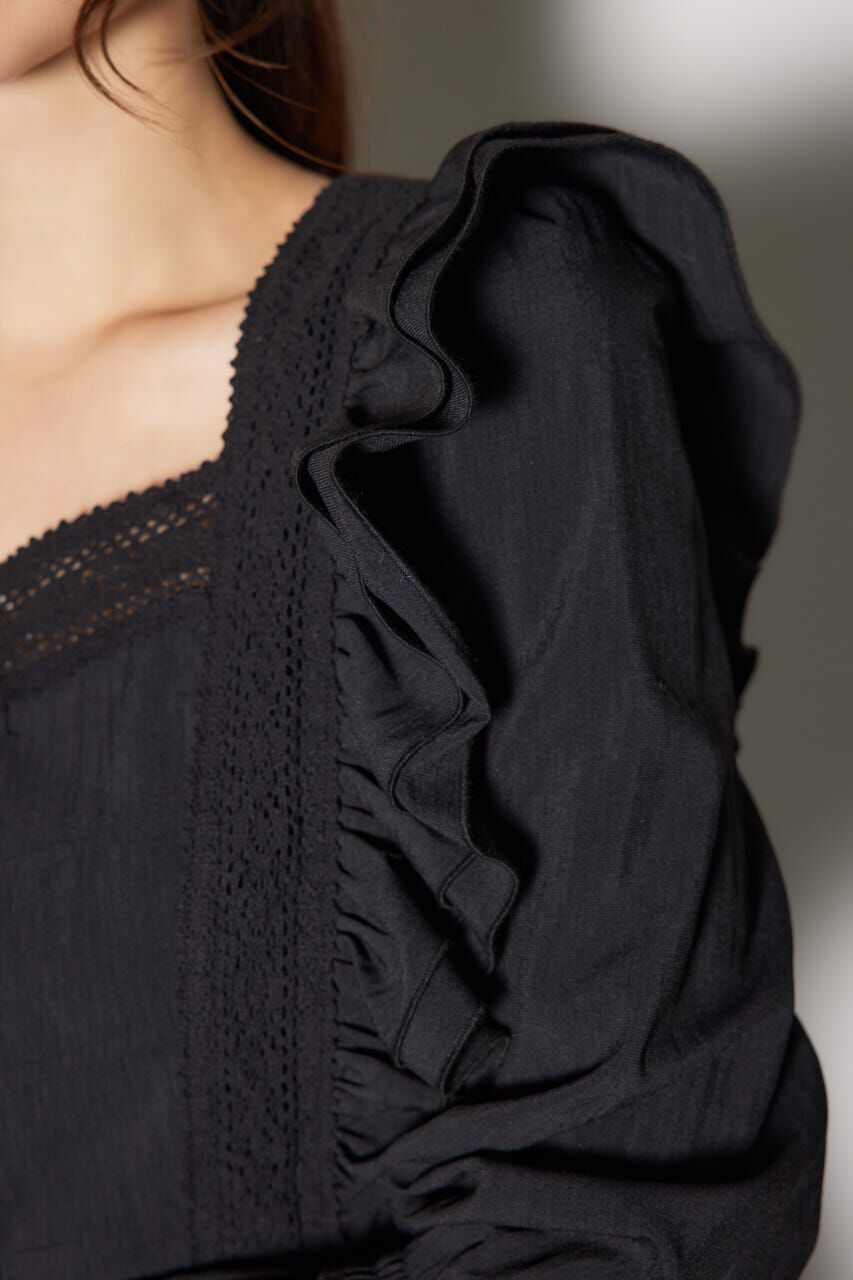 rienda「レースラインペプラムブラウス」|シャツ・ブラウス|