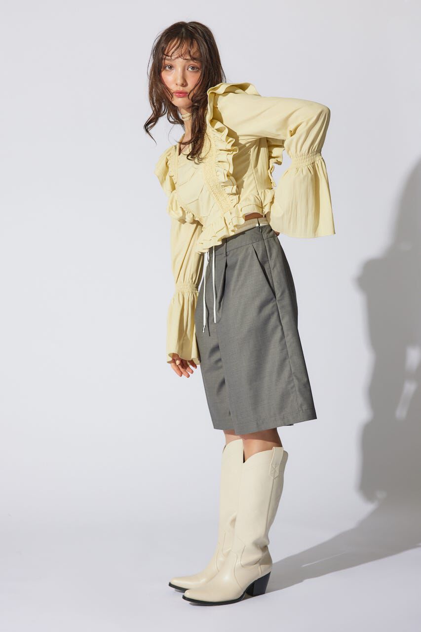 rienda「レースラインペプラムブラウス」|シャツ・ブラウス|