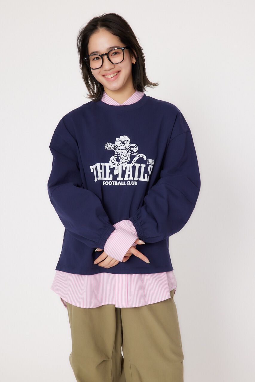 RODEO CROWNS「ボリュームスリーブアソートL/S Tシャツ」|Tシャツ・カットソー|柄NVY5