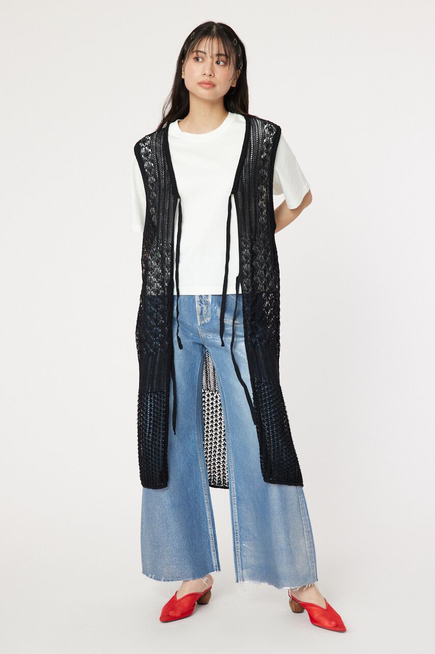 RODEO CROWNS「ニットロングジレ」|ニット・セーター|BLK