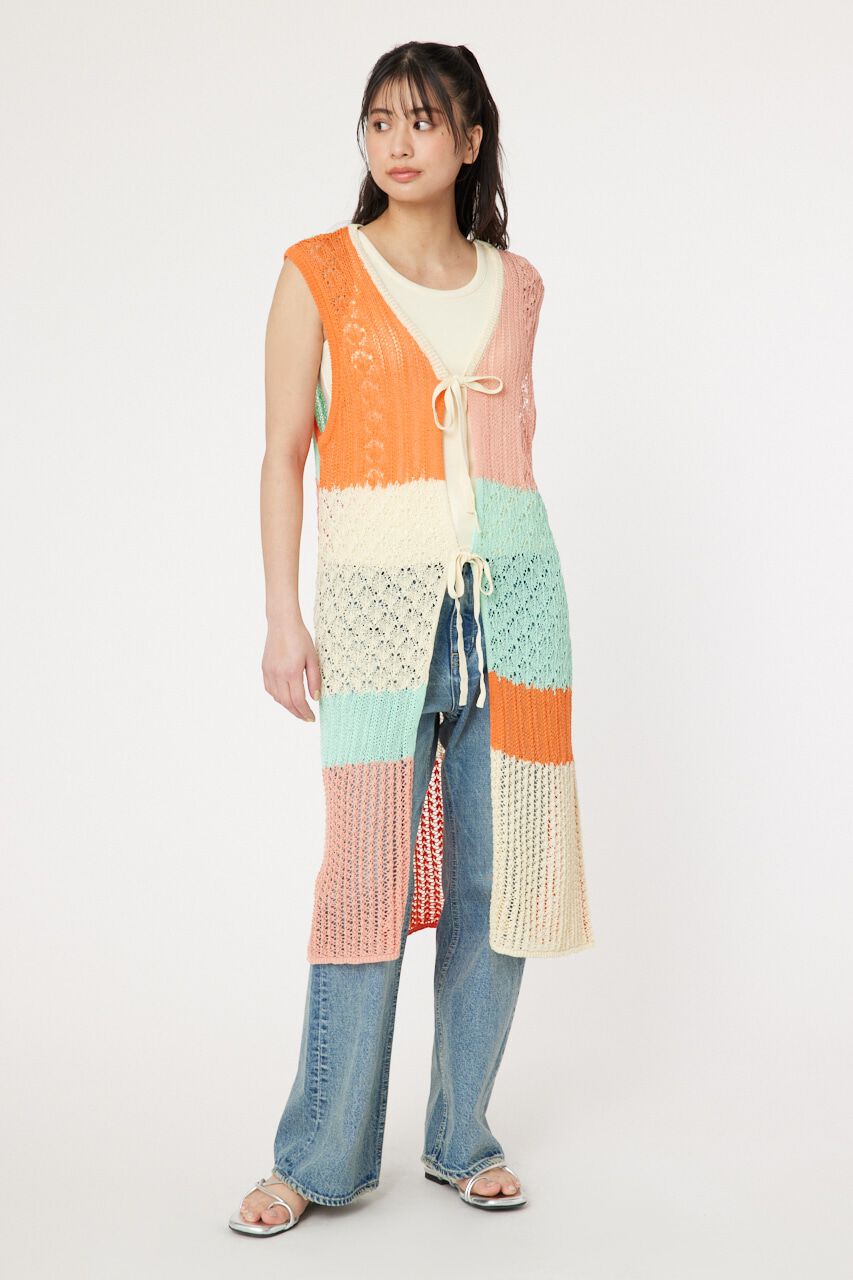 RODEO CROWNS「ニットロングジレ」|ニット・セーター|Multi_1