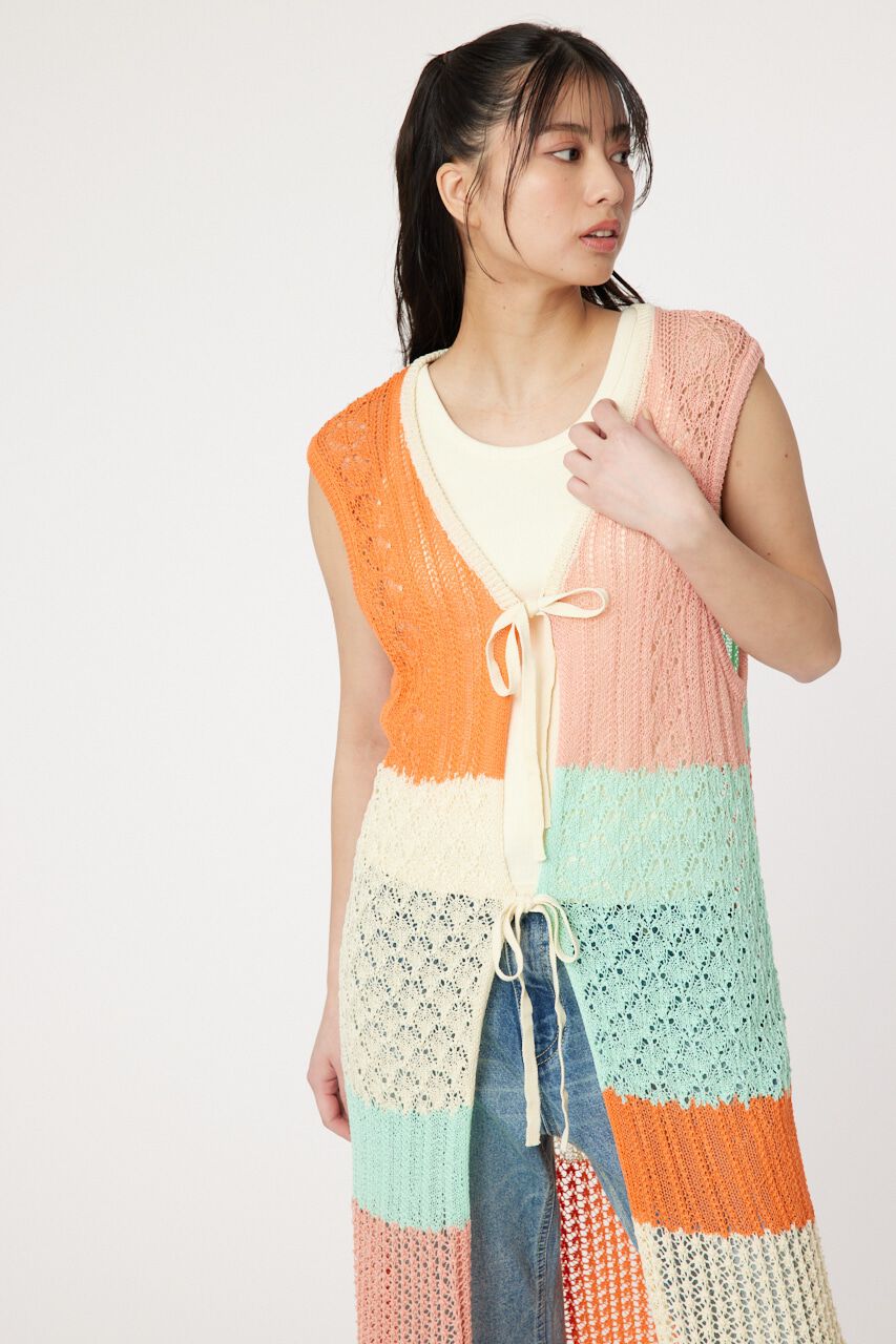 RODEO CROWNS「ニットロングジレ」|ニット・セーター|