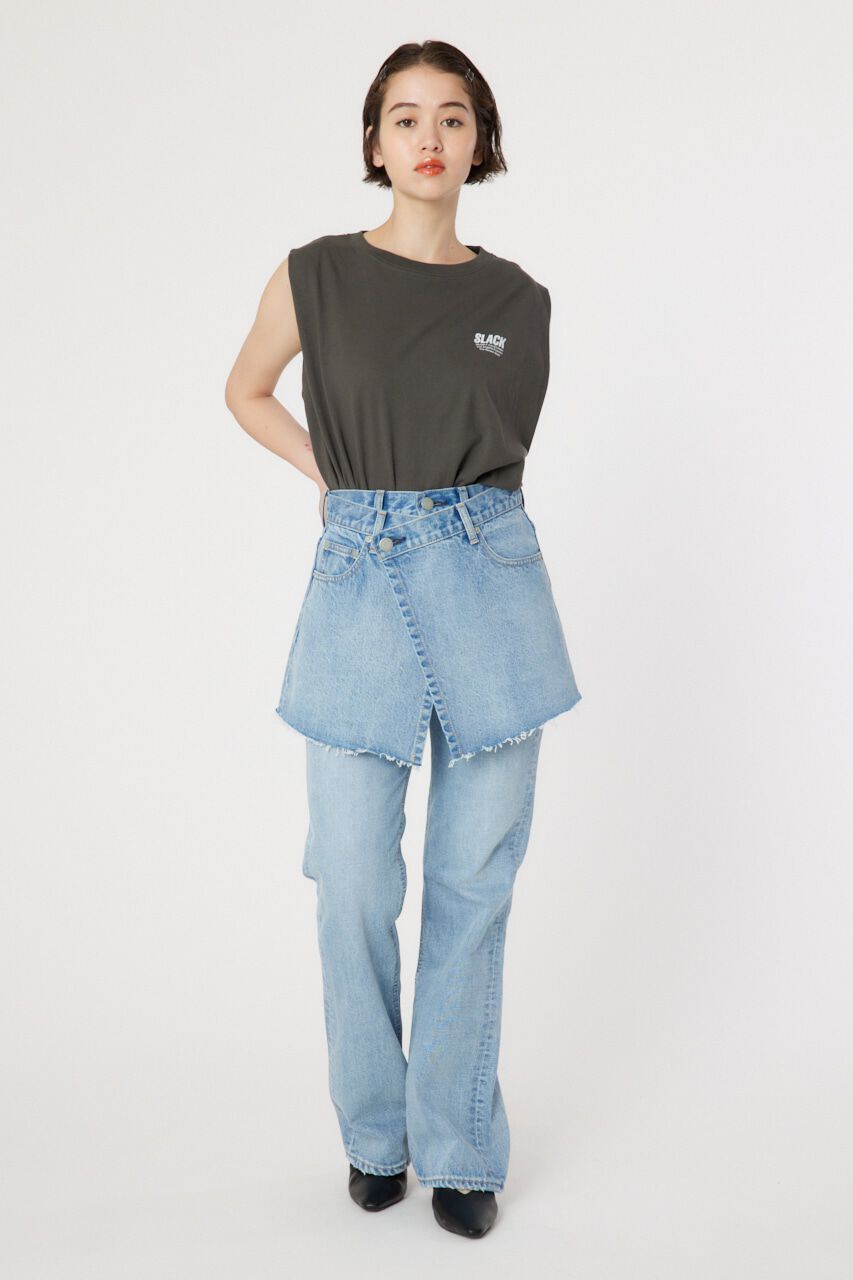 RODEO CROWNS「レイヤードラップデニム」|デニム|