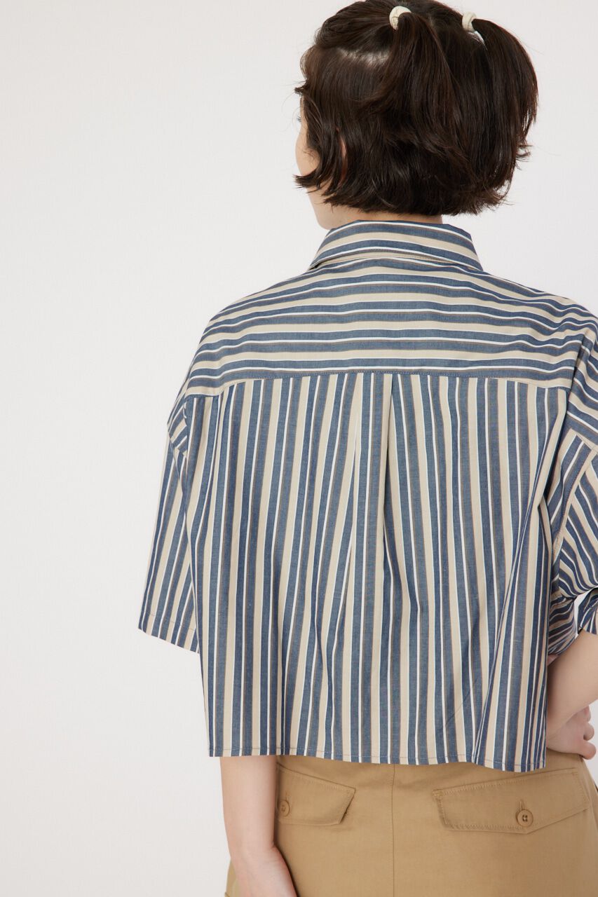 RODEO CROWNS「マルチストライプ ルーズハーフスリーブシャツ」|シャツ・ブラウス|